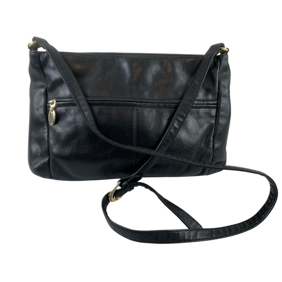 Elegant Black Crossbody Bag with Textured Leather - Picture 1 of 12